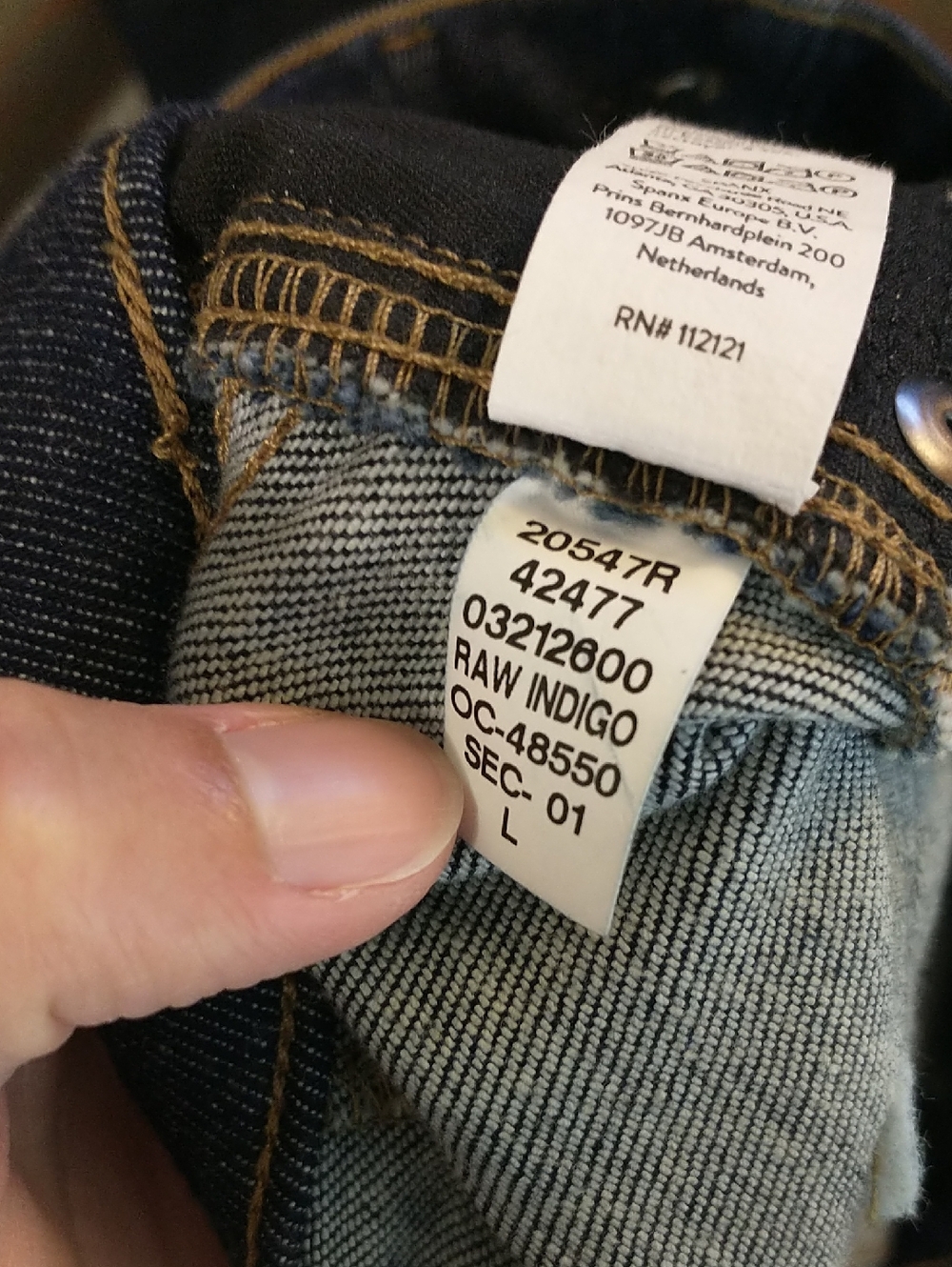 SPANX Wide Leg Jeans Large Raw Indigo Dark Wash - Picture 14 of 14